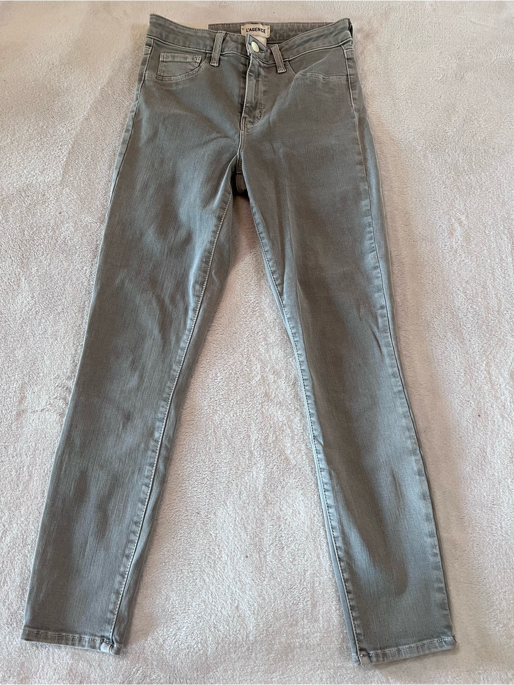 L’Agence Margot skinny cropped jeans Marsh green-gray 26